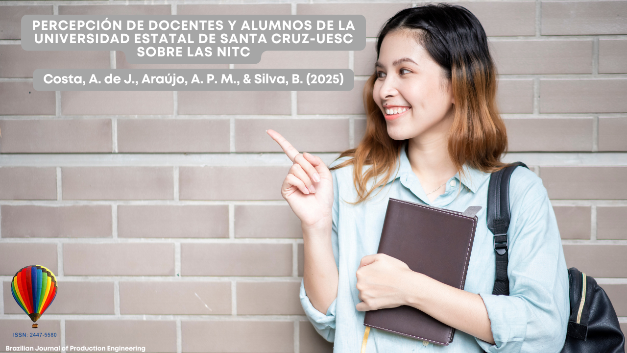 Estudiante sonriente de pie frente a una pared de ladrillos claros, con una mochila y sosteniendo un cuaderno marrón. Señala con la mano derecha el título del artículo que aparece en la portada de la revista